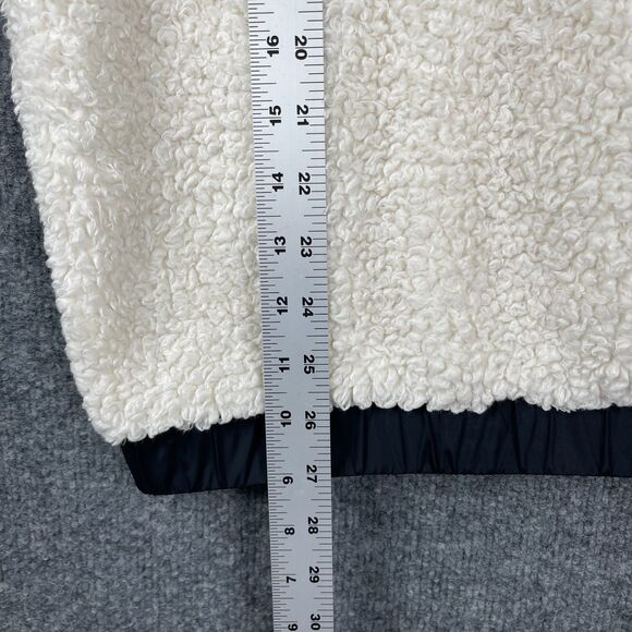 UGG Women's Niko Sherpa Sweatshirt Medium Cream Black Cozy Pullover Crewneck - Picture 10 of 12